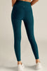 Spacedye Out Of Pocket High Waisted Midi Legging | Majestic Blue Heather