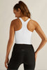 Spacedye Refocus Cropped Tank | Cloud White