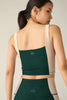 Spacedye Vitality Colorblock Cropped Tank | Dark Spruce Green & Eggshell