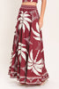 Printed Woven Top and Skirt Set | Burgundy