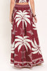 Printed Woven Top and Skirt Set | Burgundy