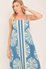 Printed Woven Maxi Dress | Washed Blue