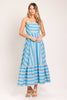 Printed Woven Midi Dress | Light Blue