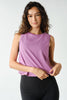 Pima Cotton Relaxed Side-Knot Tank | Mulberry