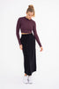 Fashion-forward Black cargo maxi skirt with four-way stretch by Mono B