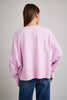 Long Sleeve Round Neck Sweatshirt | Light Pink