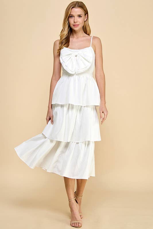 Tiered Ruffle Dress | White