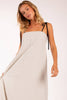 Spaghetti Strap Maxi Dress | Ivory Stripe