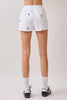 Elastic Waistband Star Motifs Detail Knit Short | White