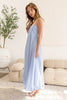 Spaghetti Strap Maxi Dress | Blue Stripe