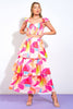 Printed Top & Skirt Set | Ivory & Pink
