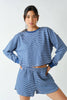 Boardwalk Stripe Crewneck Set | Ocean & White
