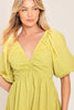 Printed Woven Maxi Dress | Ombre Yellow