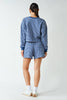 Boardwalk Stripe Crewneck Set | Ocean & White