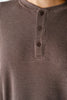 Waffle-Knit Henley Pullover | Truffle