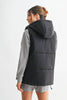 Longline High Neck Padded Vest | Black