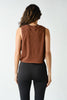 Pima Cotton Relaxed Side-Knot Tank | Cocoa