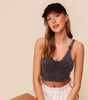 Seamless Mineral Wash Top | Washed Black