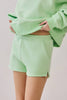 High waisted Sweat Shorts | Lime