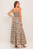 Woven Plaid Top and Skirt Set | Beige