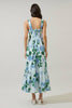 Mirla Floral Krisy Sleeveless Maxi Dress | Blue & Green Mulit