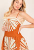 Printed Woven Maxi Dress | Almond