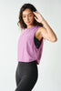 Pima Cotton Relaxed Side-Knot Tank | Mulberry