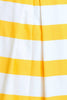 Printed Woven Midi Dress | White & Yellow