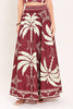 Printed Woven Top and Skirt Set | Burgundy