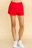 High waisted Sweat Shorts | Red
