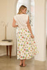 Fruit Print Button-Front Skirt | White Multi