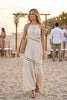 Cutwork Lace Trimmed Maxi Dress | Ecru