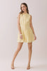 Sleeveless Eyelet Lace Button Front Dress | Yellow