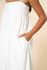 Pleated Spaghetti Straps Maxi Dress | Navy