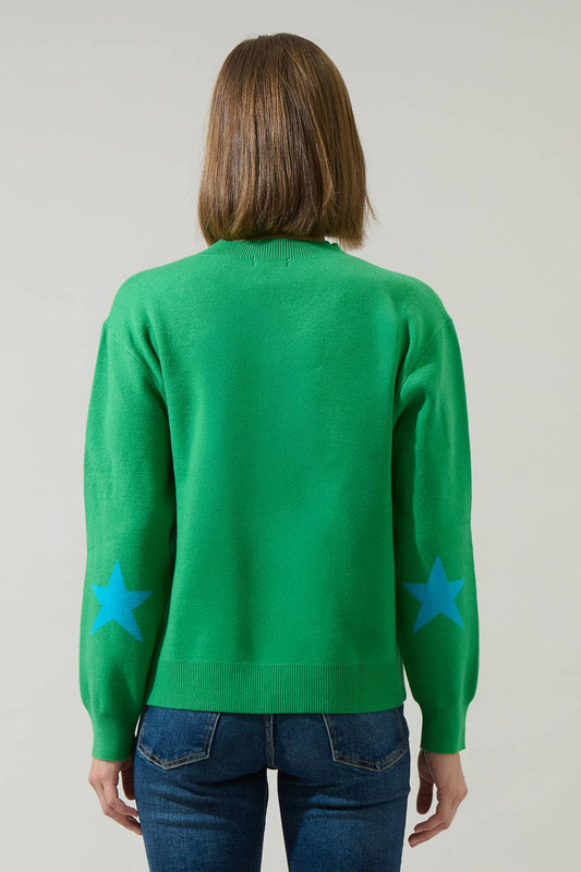 Tavi Star Pull Over Sweater | Kelly Green