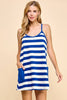 Striped Cami Dress with Front Pockets | Royal Blue