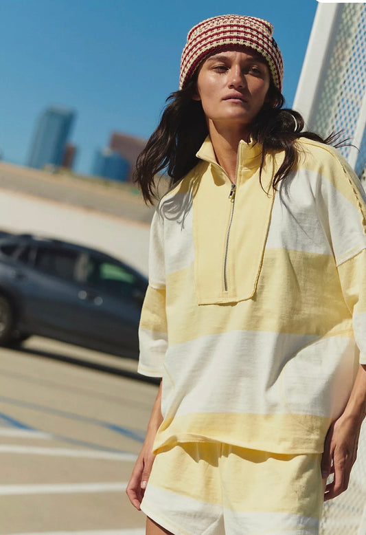 Retro Rugby Set | Yellow Stripe