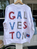 Custom One-of-a-Hind letter Galveston Patchwork Sweatshirt | White