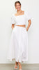 Puff Sleeves Top and skirt set with Cinched Back | White