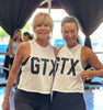 GTX Crop Tank | White with purple Letters