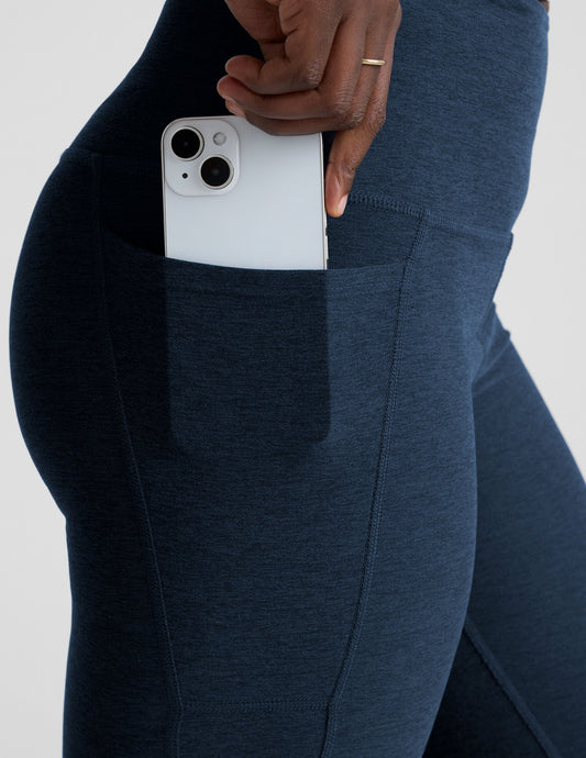 Spacedye Out Of Pocket High Waisted Midi Legging | Nocturnal Navy