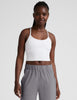 Spacedye Slim Racerback Cropped Tank | Cloud White