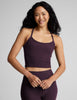 Spacedye Slim Racerback Cropped Tank | Eggplant Purple Heather