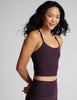 Spacedye Slim Racerback Cropped Tank | Eggplant Purple Heather