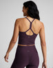 Spacedye Slim Racerback Cropped Tank | Eggplant Purple Heather