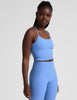 Spacedye Slim Racerback Cropped Tank | Flower Blue Heather