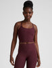 Spacedye Slim Racerback Cropped Tank | Midnight Burgundy Heather