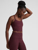 Spacedye Slim Racerback Cropped Tank | Midnight Burgundy Heather