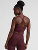 Spacedye Slim Racerback Cropped Tank | Midnight Burgundy Heather