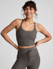 Spacedye On The Up Cropped Tank | True Gray Heather